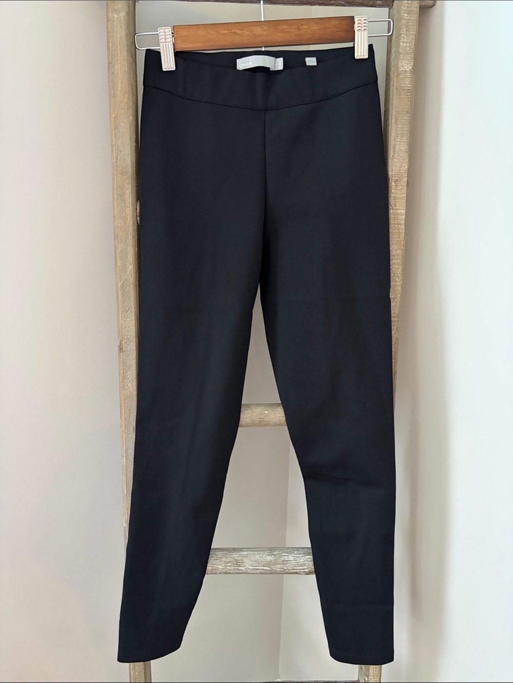 Vince Black Ponte Skinny Ankle Pants